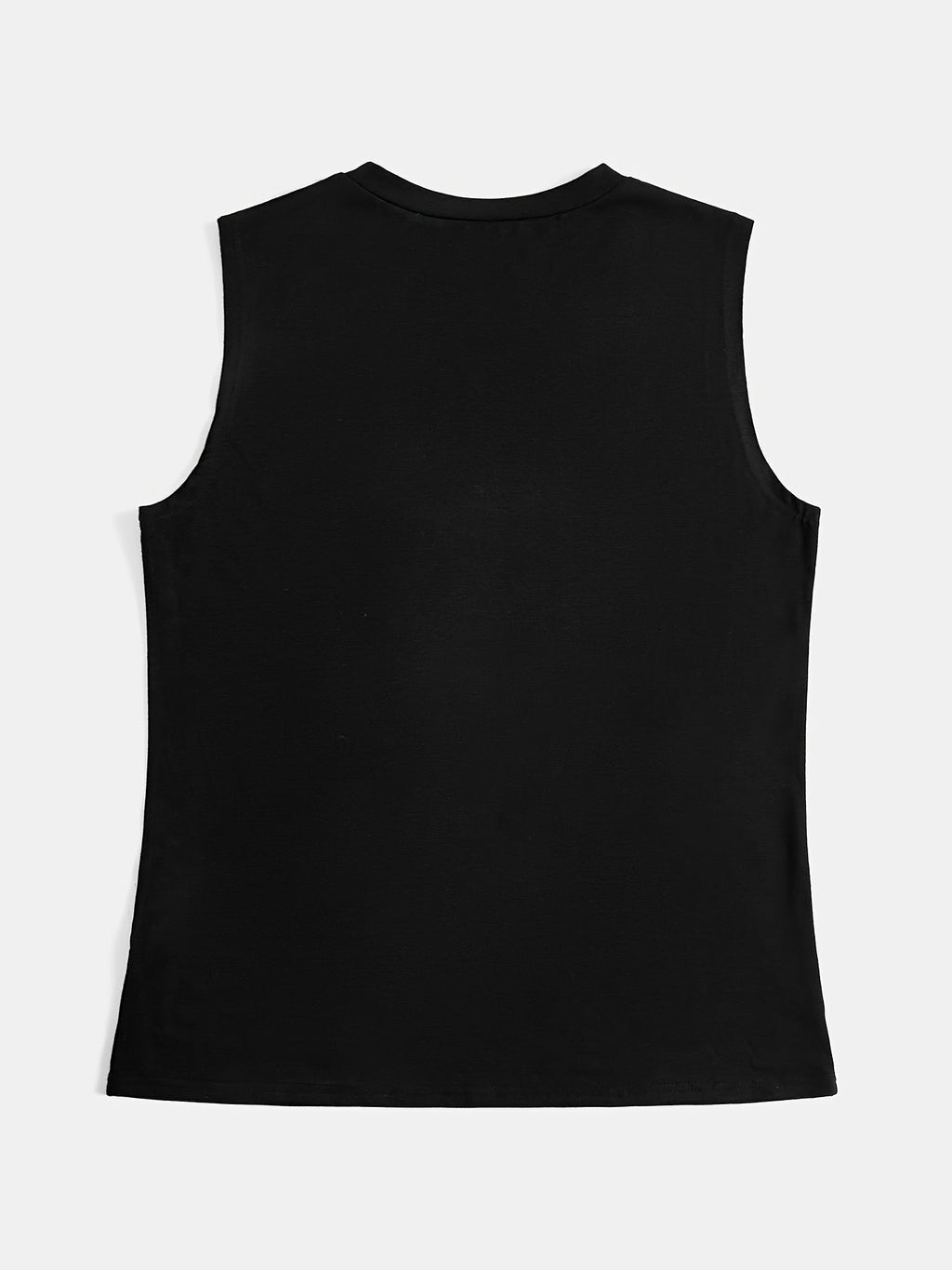 Round neck, monogram, slogan print vest Random shipment