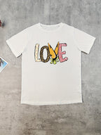 Fun letter summer short sleeve resort casual print plus size top t-shirt Random shipment