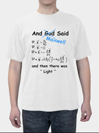 Electromagnetism calculus high number equation round neck short-sleeved top