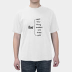 Want To Be Fun Text Short-sleeved T-shirt Loose All-match Pure Cotton Summer T-shirt Couple Dress