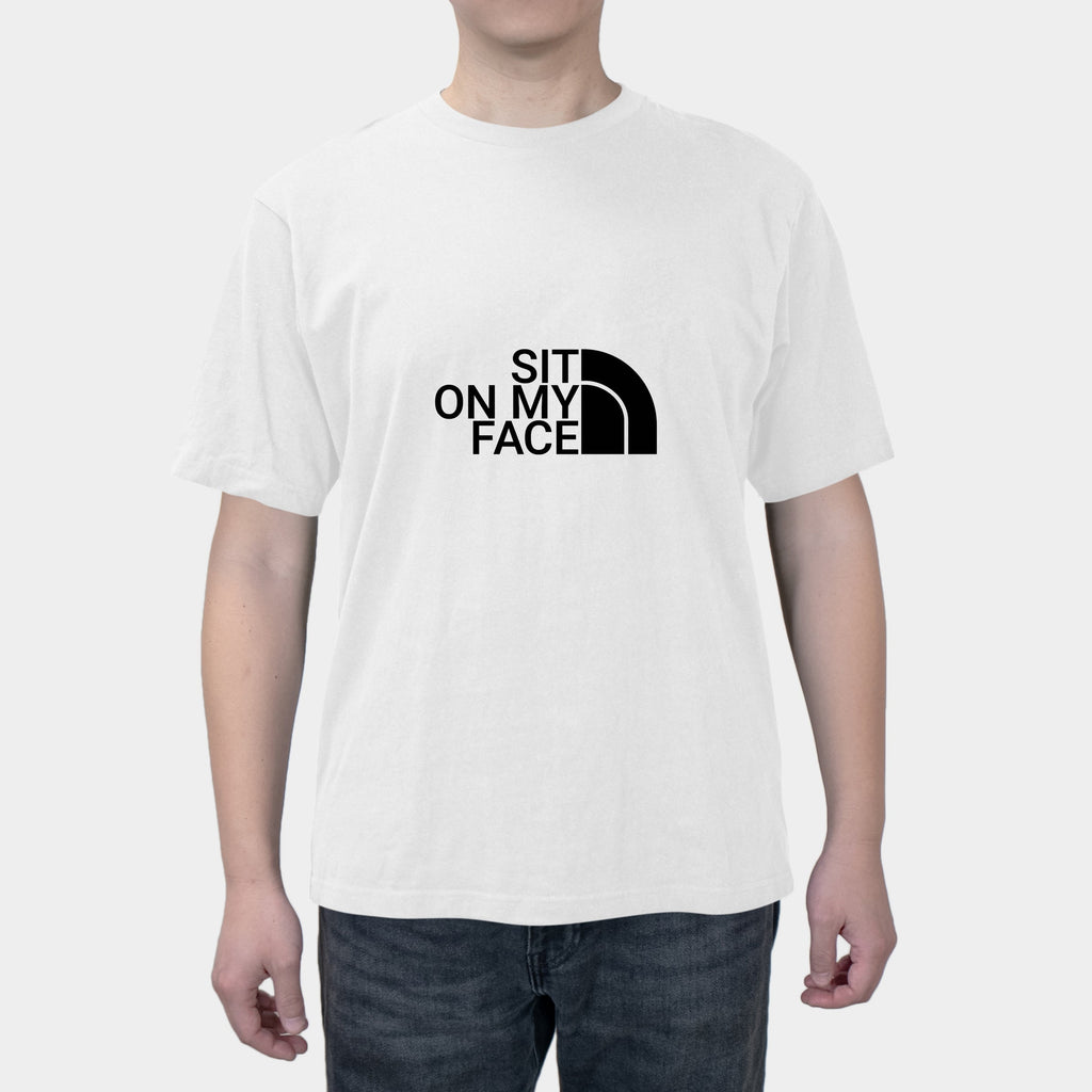 SIT ON MY FACE Fun English Summer Men's cotton short sleeves
