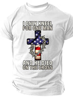 Men's WE ONLY KNEEL TO ALMIGHTY GOD Short Sleeve T-shirt
